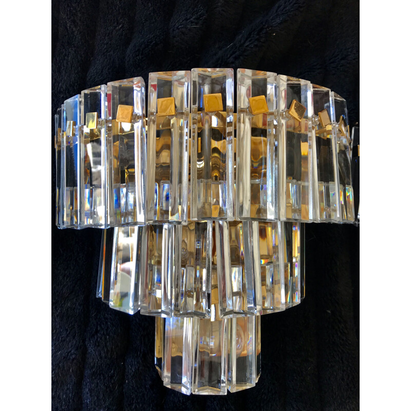 Pair of Vintage Murano Glass Sconces by Venini 1970