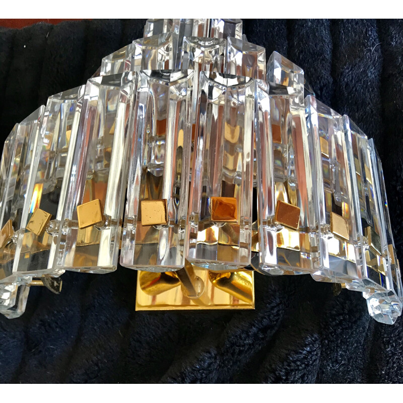 Pair of Vintage Murano Glass Sconces by Venini 1970