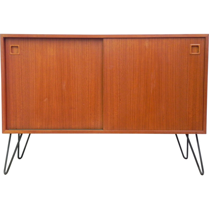 Sandinavian sideboard in teak and metal, Gunni OMANN - 1970s