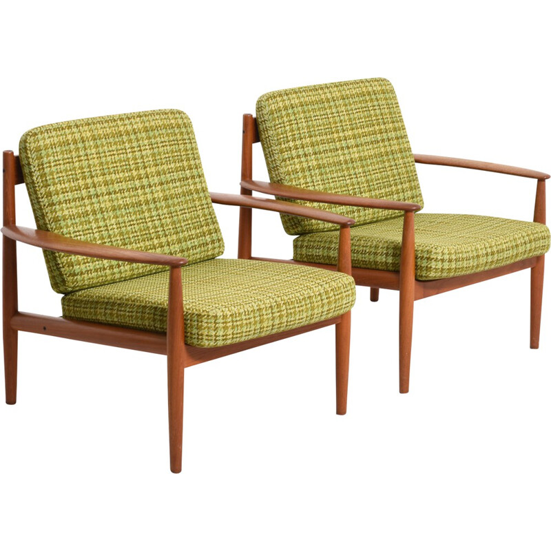 Paire of France and Son "118" easy chairs, Grete JALK - 1960s