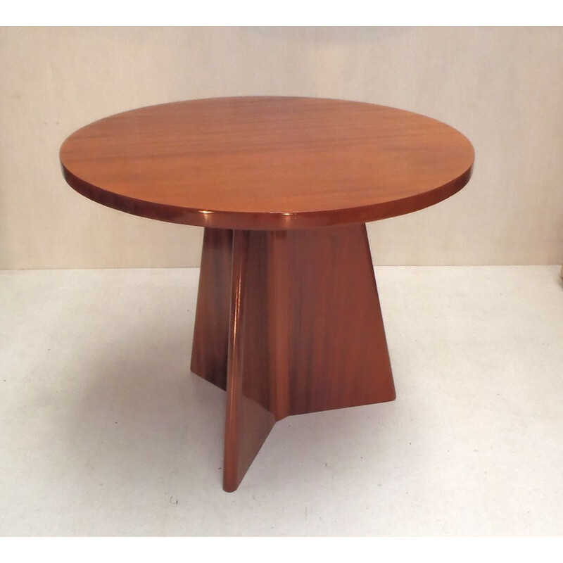 Vintage mahogany pedestal table for living room