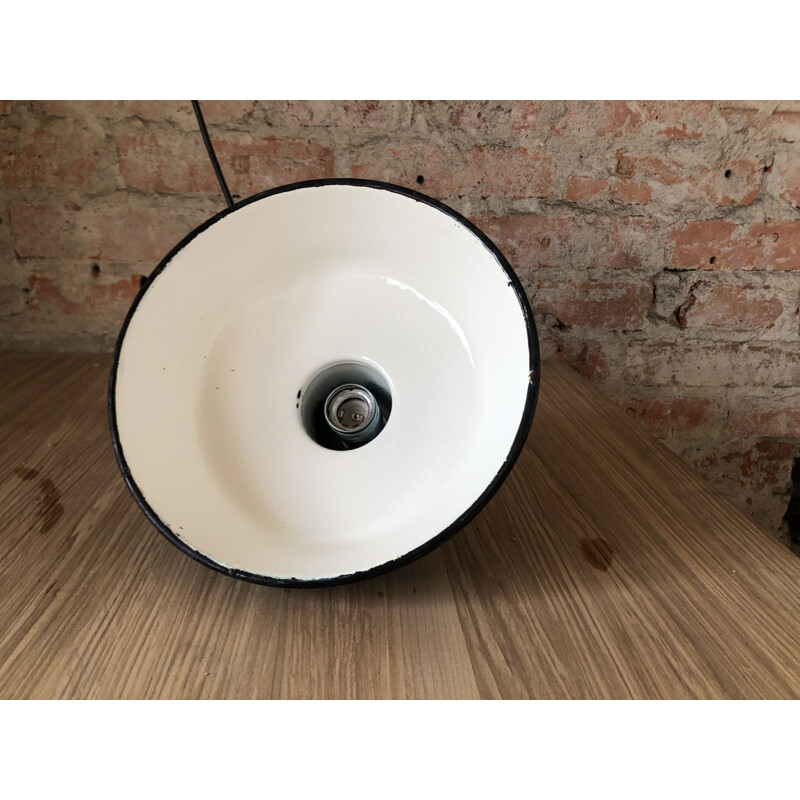Vintage industrial pendant light from Wilkasy A23, 1960s
