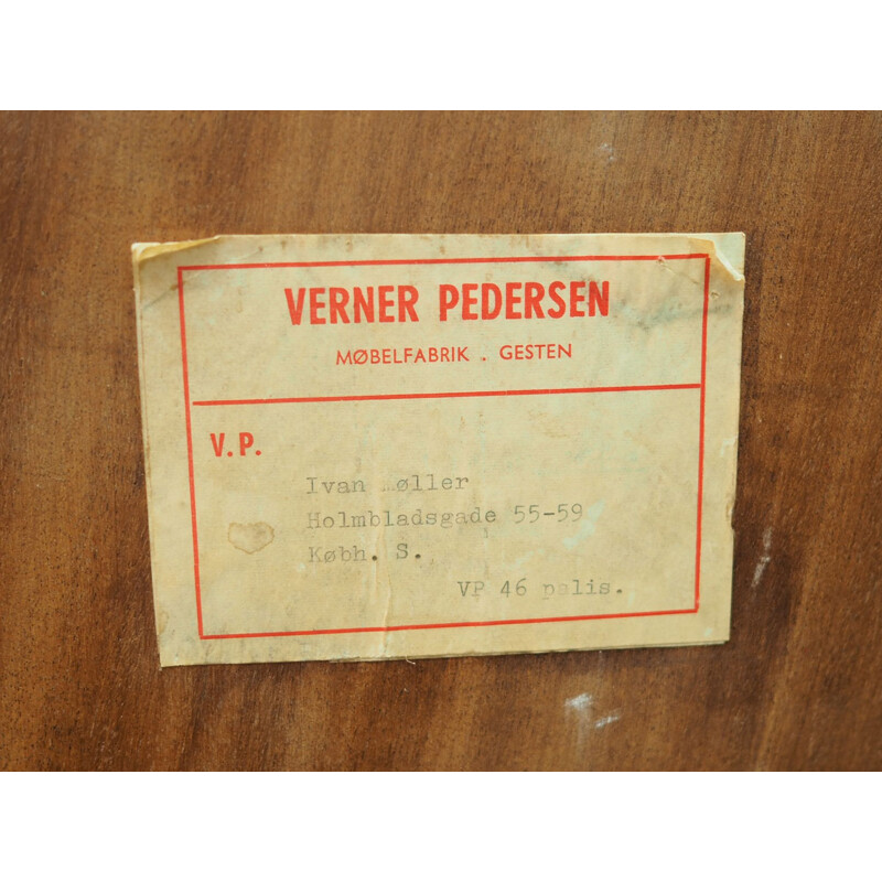 Armoire d'angle vintage de Verner Pedersen, 1970
