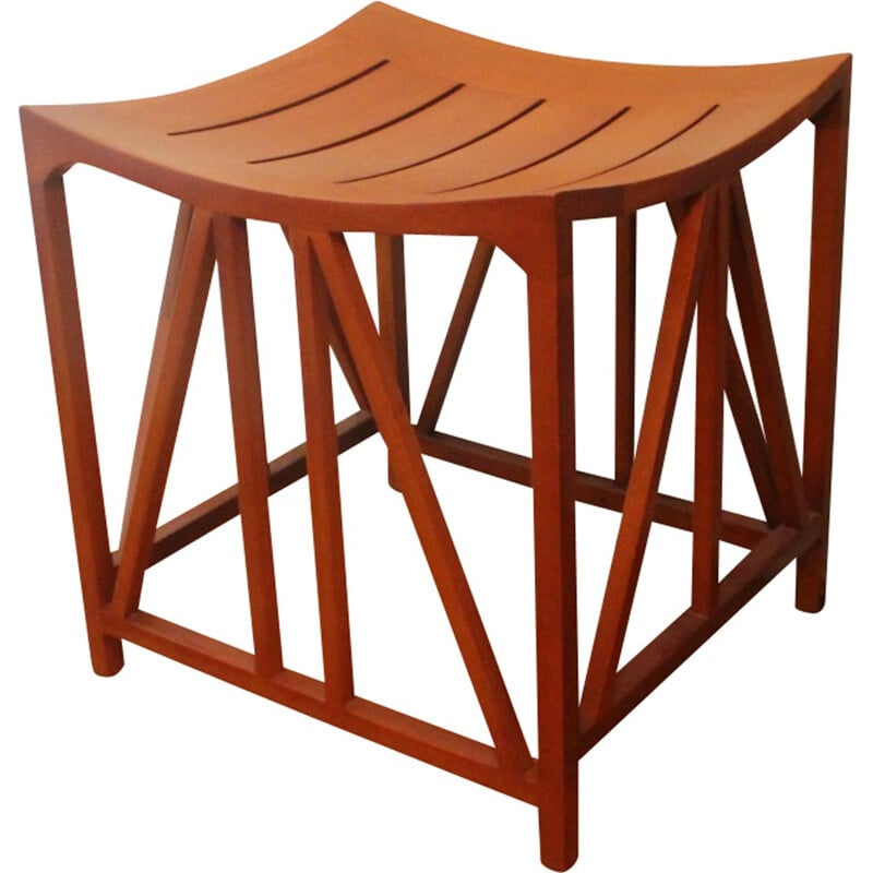 Belgian stool "Toutankhamun" in mahogany - 1990s