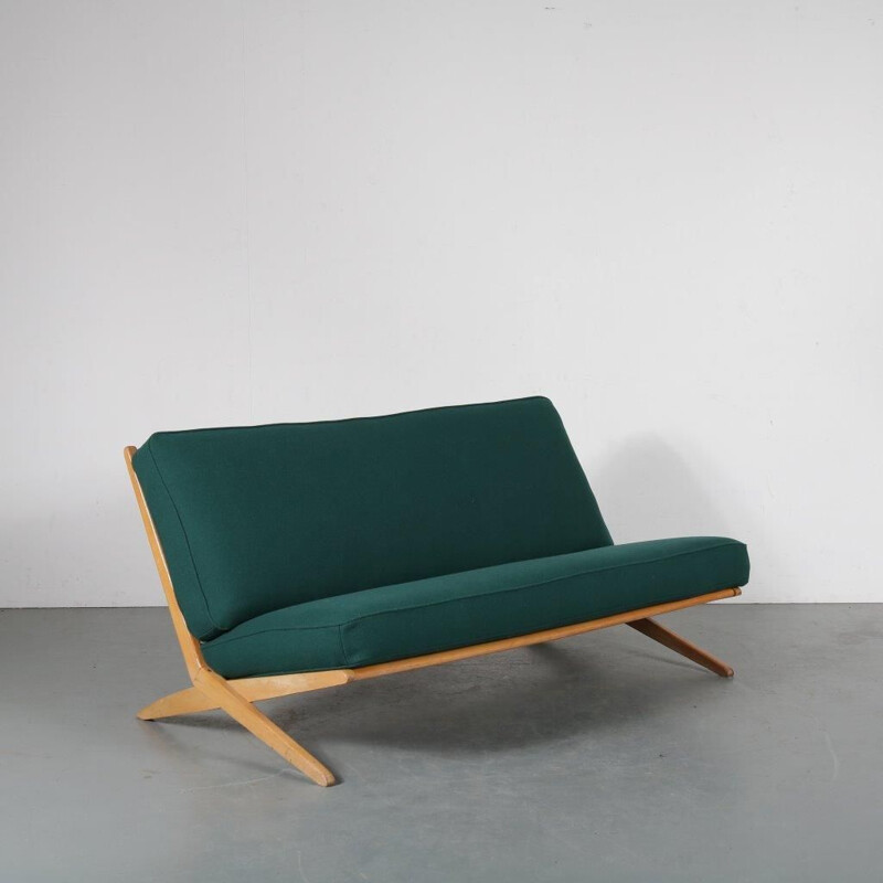 Birch vintage sofa manufactured in The Netherlands, 1950s