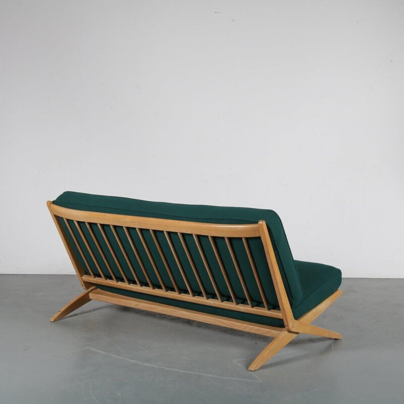 Birch vintage sofa manufactured in The Netherlands, 1950s