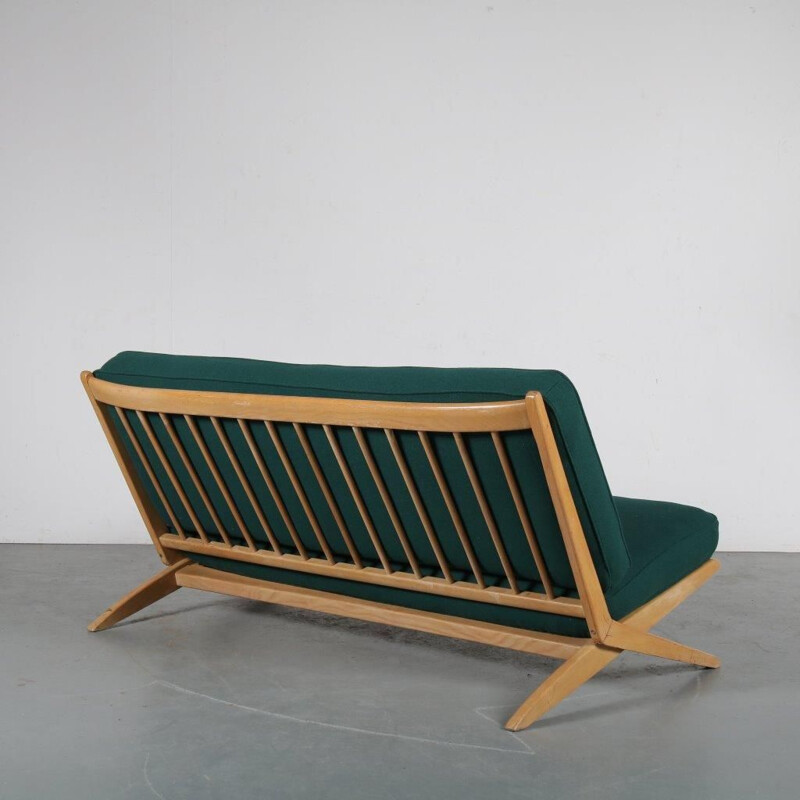 Birch vintage sofa manufactured in The Netherlands, 1950s