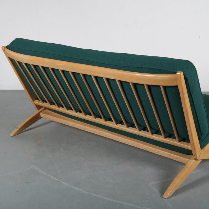 Birch vintage sofa manufactured in The Netherlands, 1950s