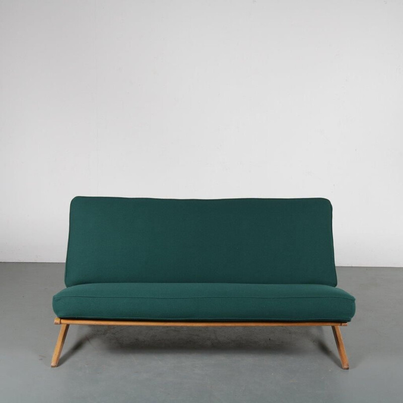 Birch vintage sofa manufactured in The Netherlands, 1950s