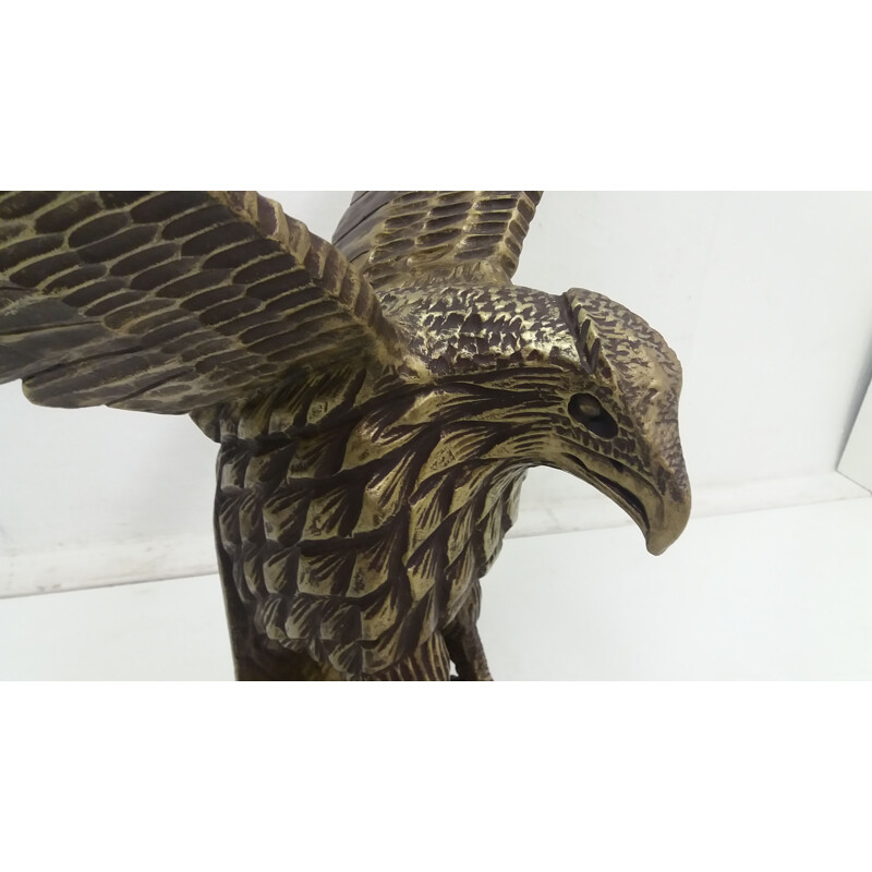 Vintage Art Deco wooden eagle sculpture, Germany 1920