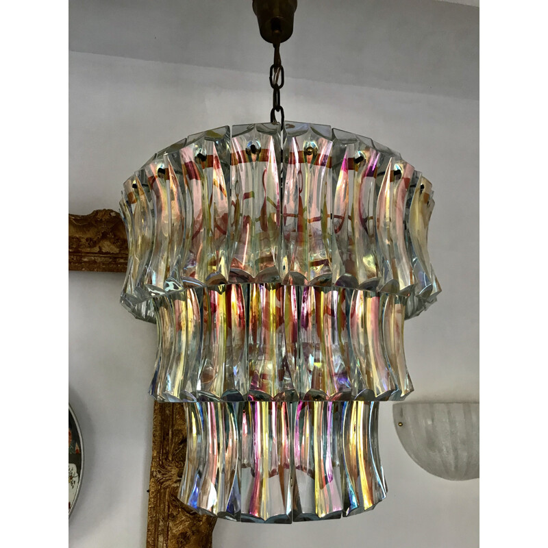 Vintage chandelier by Paolo Venini in Murano glass 1930's