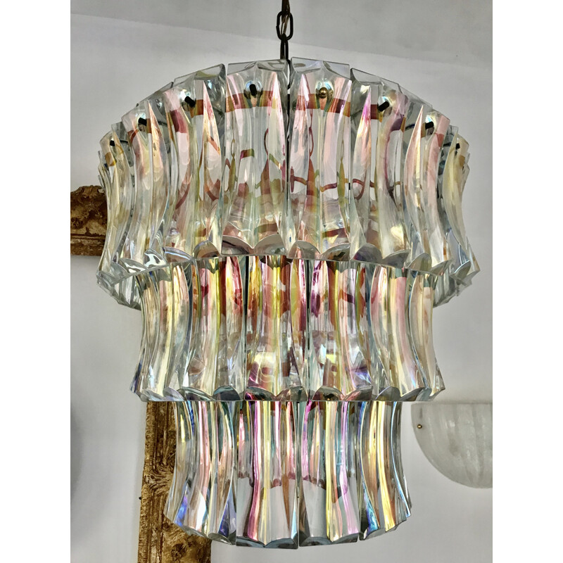 Vintage chandelier by Paolo Venini in Murano glass 1930's