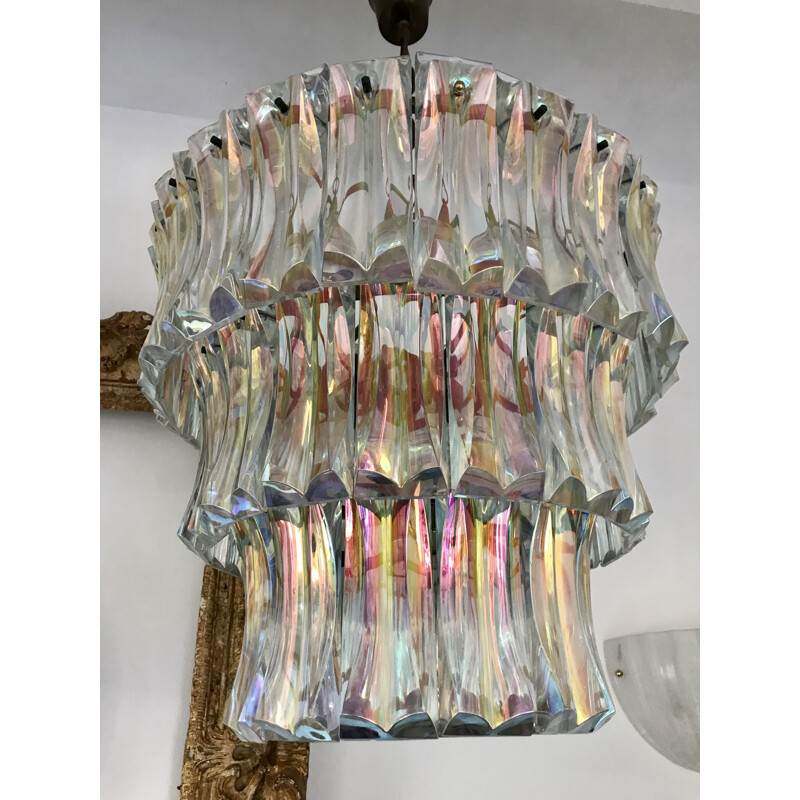 Vintage chandelier by Paolo Venini in Murano glass 1930's