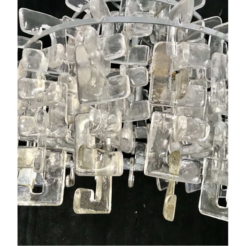Vintage chandelier by Carlo Nason in Muraon glass by Mazzega, 1960