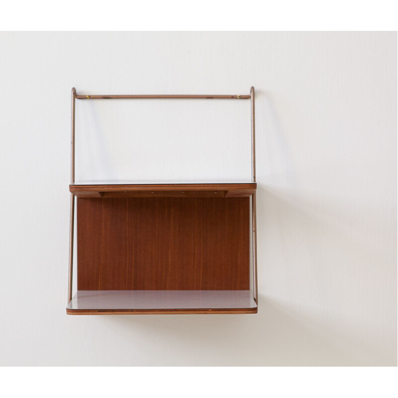 Vintage Pair of Italian Teak and Formica Bedside Tables