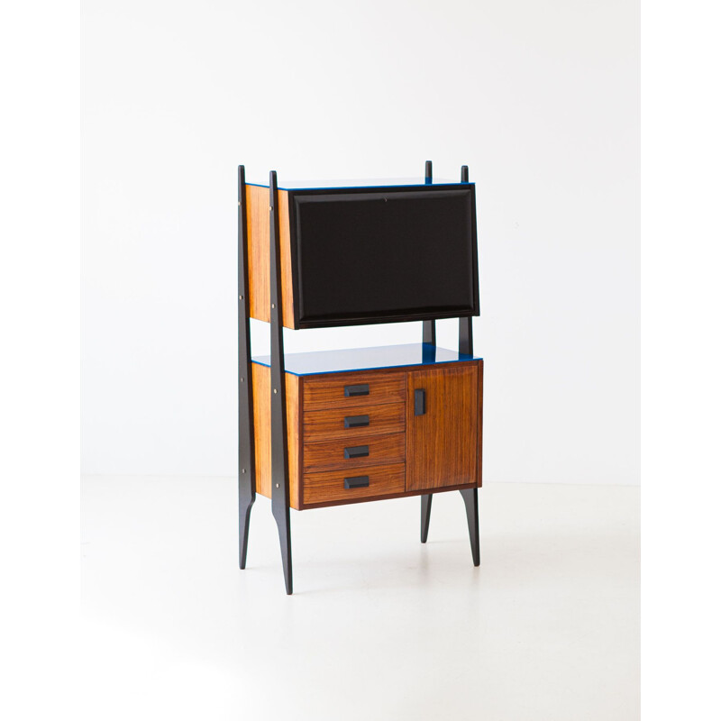 Vintage Italian Blonde Rosewood highboard with Bar, 1950