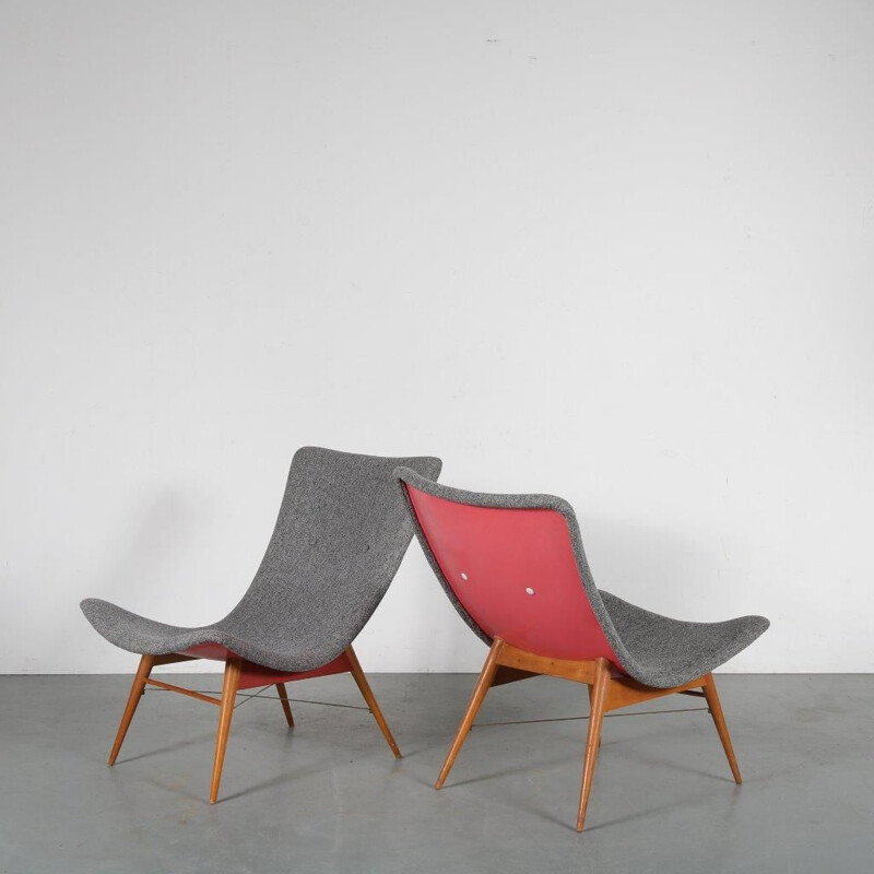 Vintage Czech armchair by Miroslav Navratil, for Český Nábytek 1959