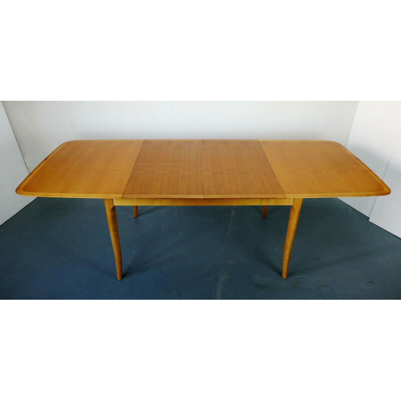 Vintage extendable dining table in light wood by Lübke, 1960