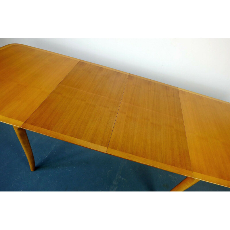 large mid century 1960s extendable DINING TABLE light wood lübke
