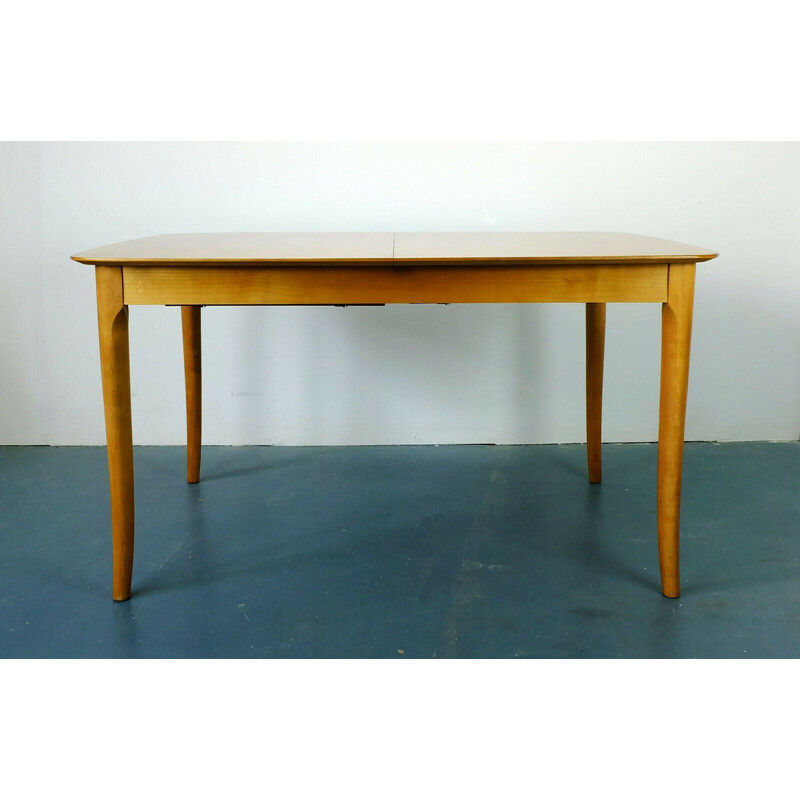 Vintage extendable dining table in light wood by Lübke, 1960