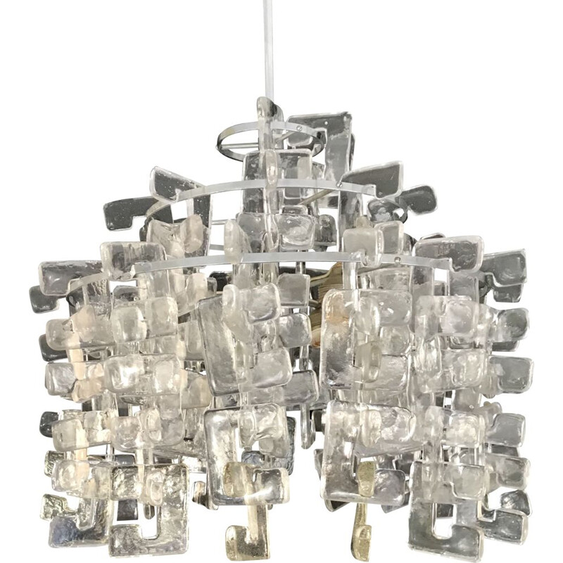 Vintage chandelier by Carlo Nason in Muraon glass by Mazzega, 1960