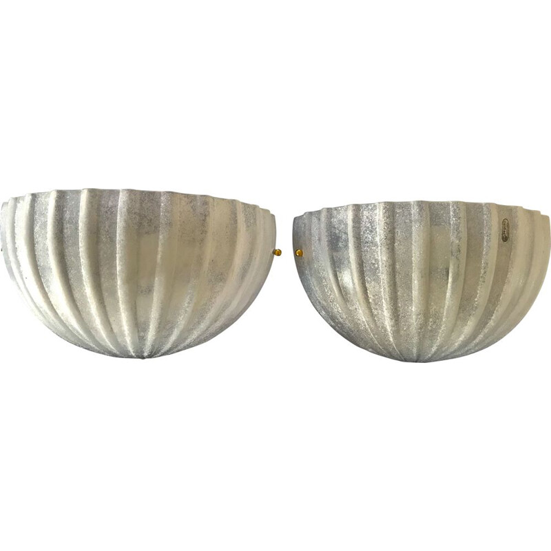 Pair of vintage sconces by Seguso for Vetri 1980