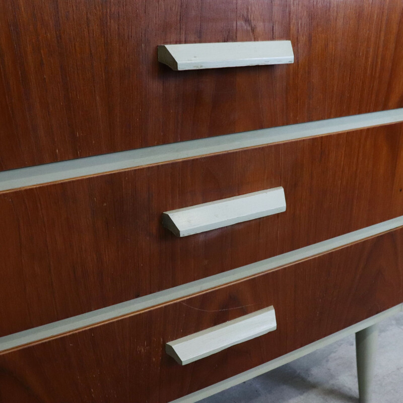 Vintage wood and teak chest of drawers, Sweden 1960