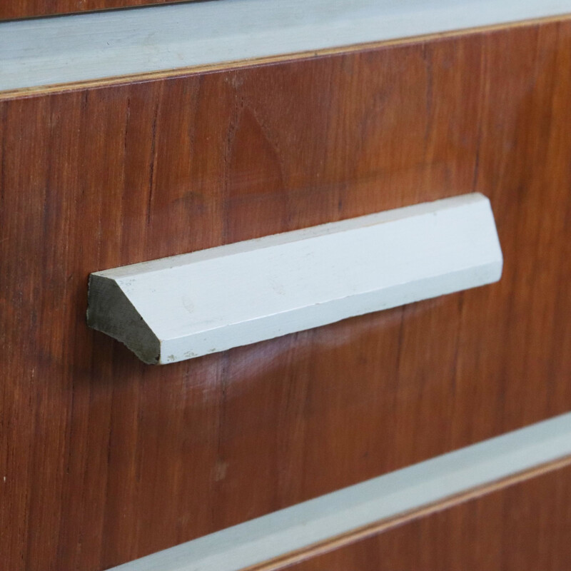 Vintage wood and teak chest of drawers, Sweden 1960