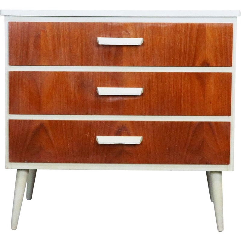 Vintage wood and teak chest of drawers, Sweden 1960