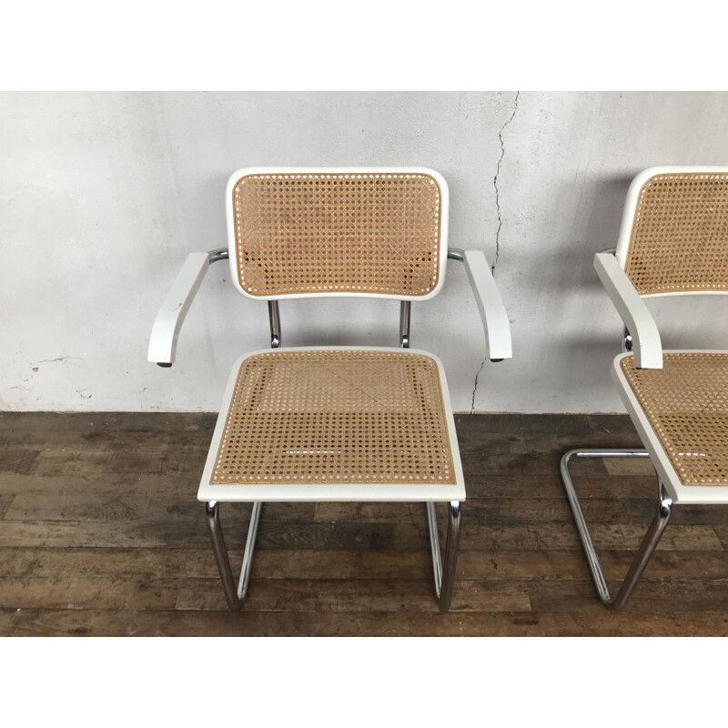 Pair of vintage armchairs by Marcel BREUER S64, 1970