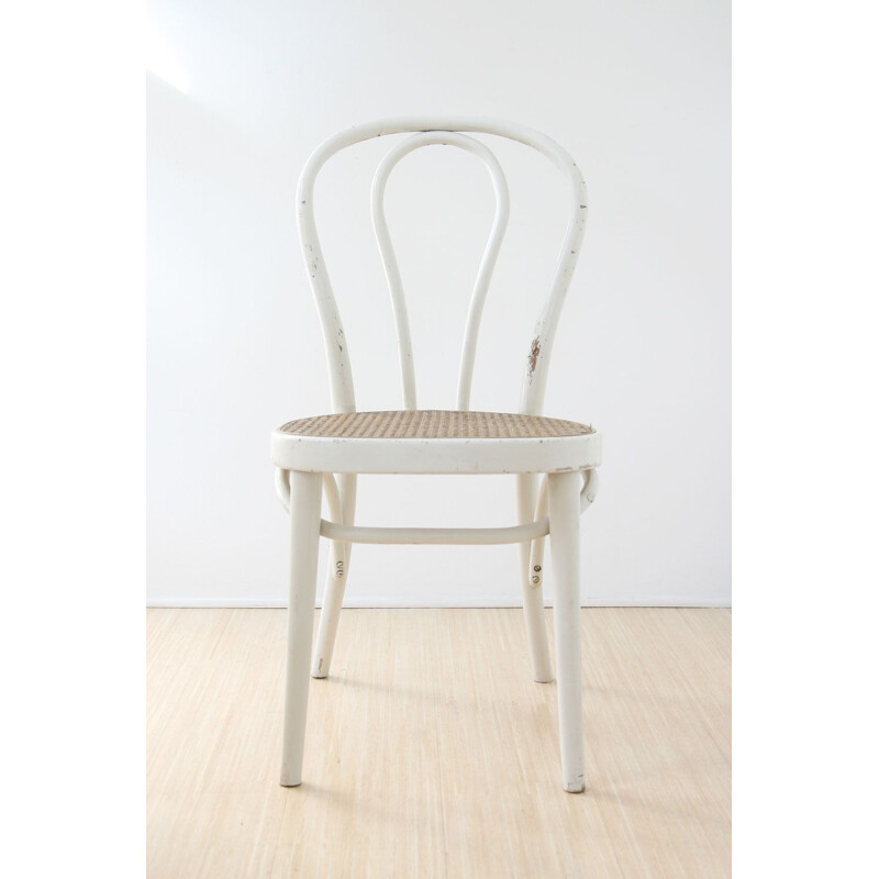 Set of 2 bentwood cane vintage dining chairs