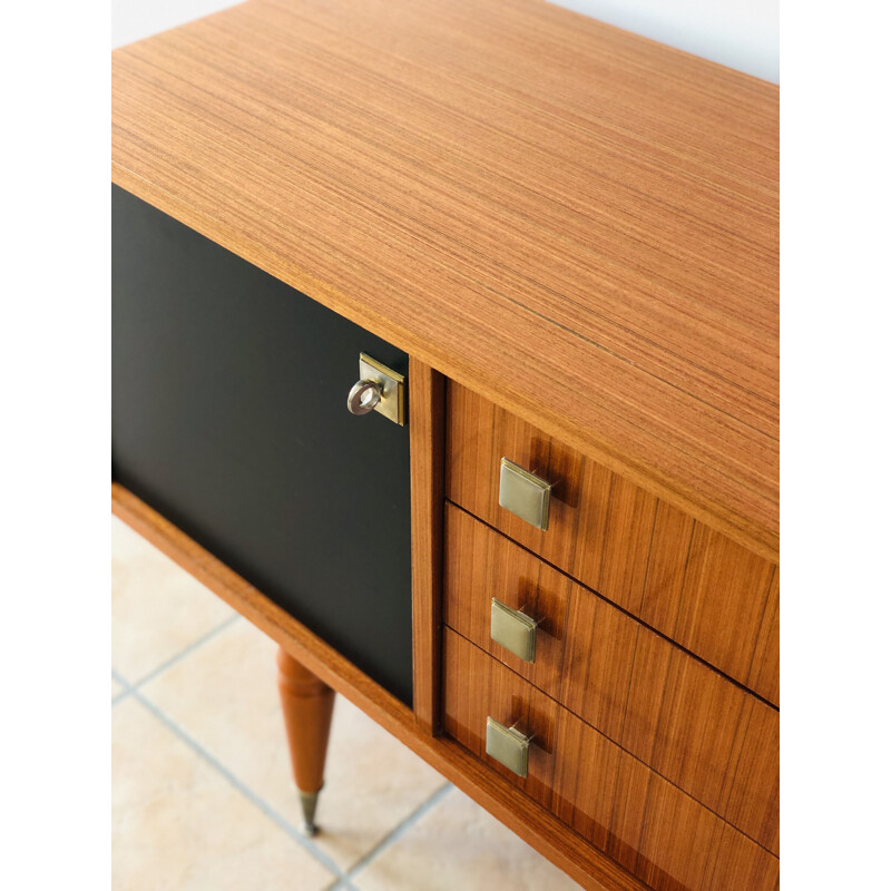 Vintage blond mahogany sideboard, 1970