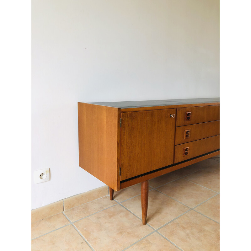 Enfilade vintage scandinave en teck, 1960