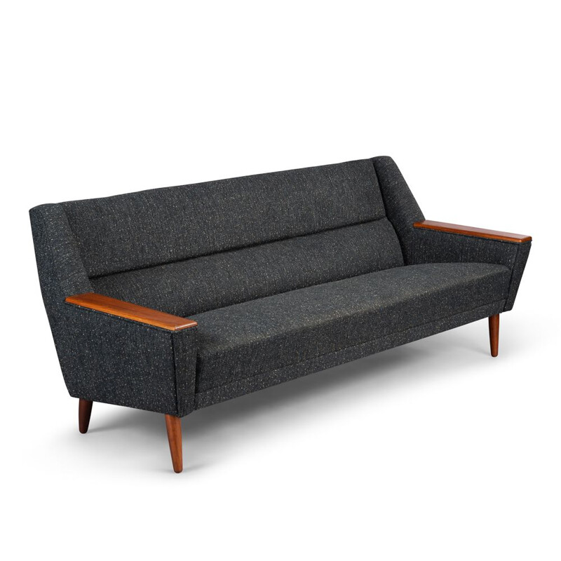 Vintage Danish blue 3-seater sofa from CFC Silkeborg, 1960 