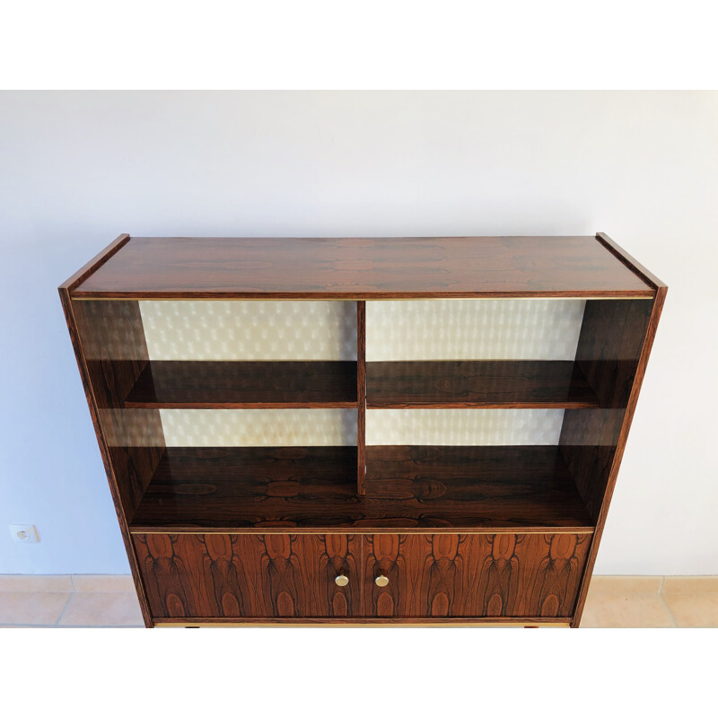 Vintage rosewood bookcase, 1970