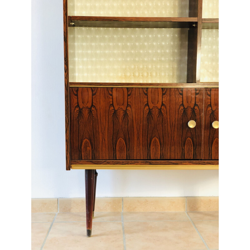 Vintage rosewood bookcase, 1970