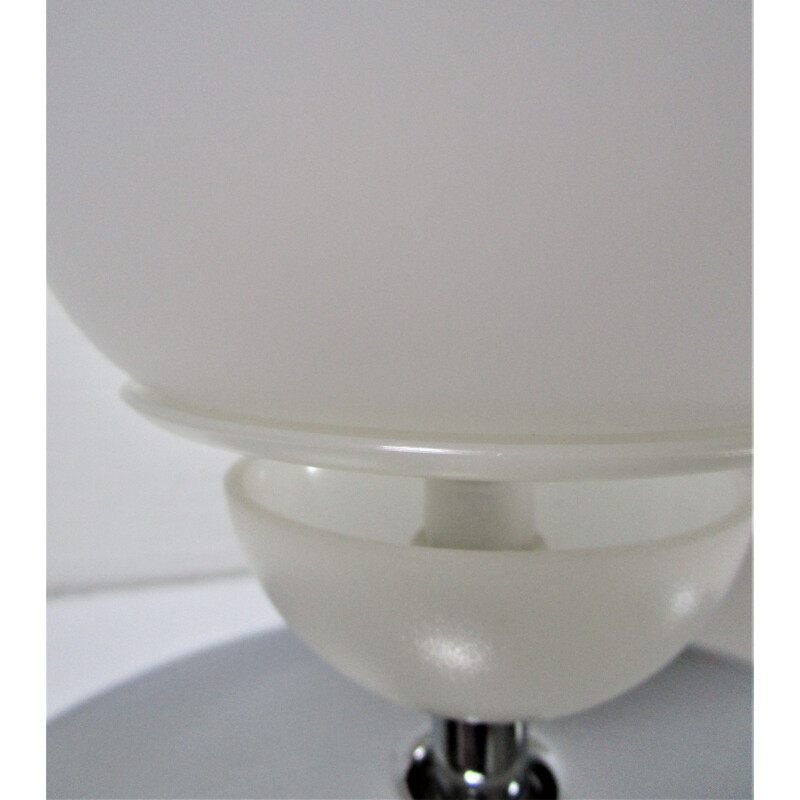 Vintage glass and chrome Brera T lamp by Flos, 1990