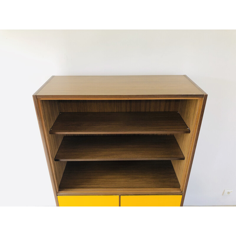 Vintage yellow bookcase, 1970