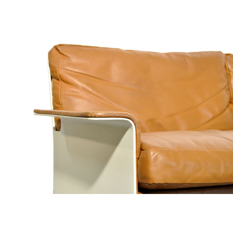 Vintage 2-seater fiberglass sofa by Dieter Rams for Wolfgang Feierbach  Vitsoe, 1960s