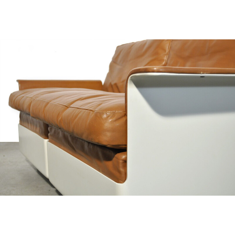 Vintage 2-seater fiberglass sofa by Dieter Rams for Wolfgang Feierbach  Vitsoe, 1960s