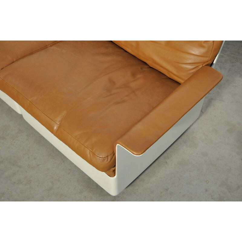 Vintage 2-seater fiberglass sofa by Dieter Rams for Wolfgang Feierbach  Vitsoe, 1960s