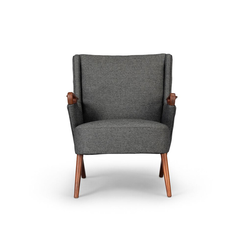 Dark grey vintage easy chair by C. Findahl Brodersen, 1950s