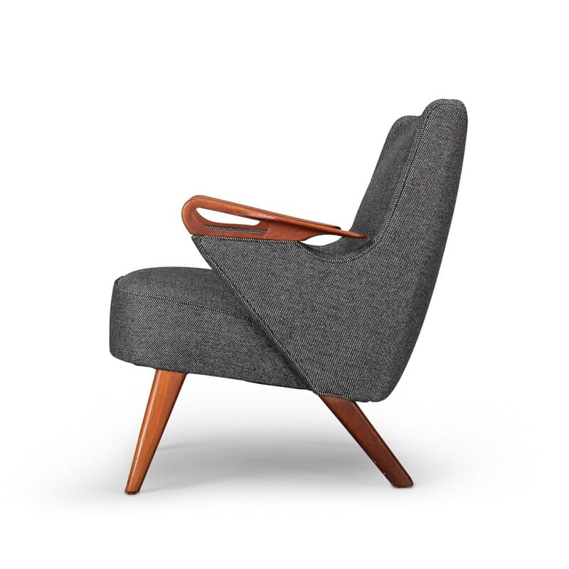 Dark grey vintage easy chair by C. Findahl Brodersen, 1950s