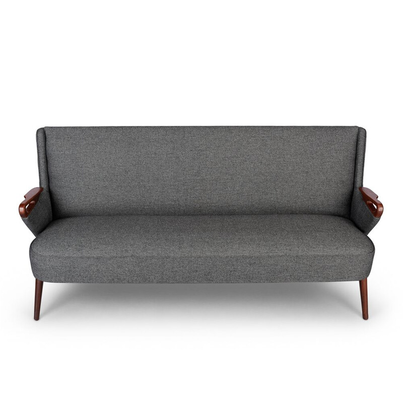 Dark grey vintage 2.5 Seat sofa No. Cfb52 by C. Findahl Brodersen, 1950s