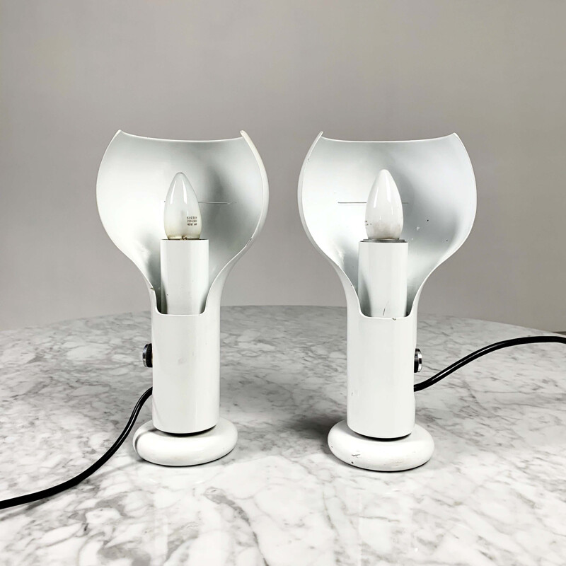 Pair of vintage Flash Lamps by Joe Colombo for Oluce, 1960s