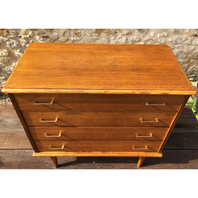 Vintage 4 drawers chest of drawers, 1960