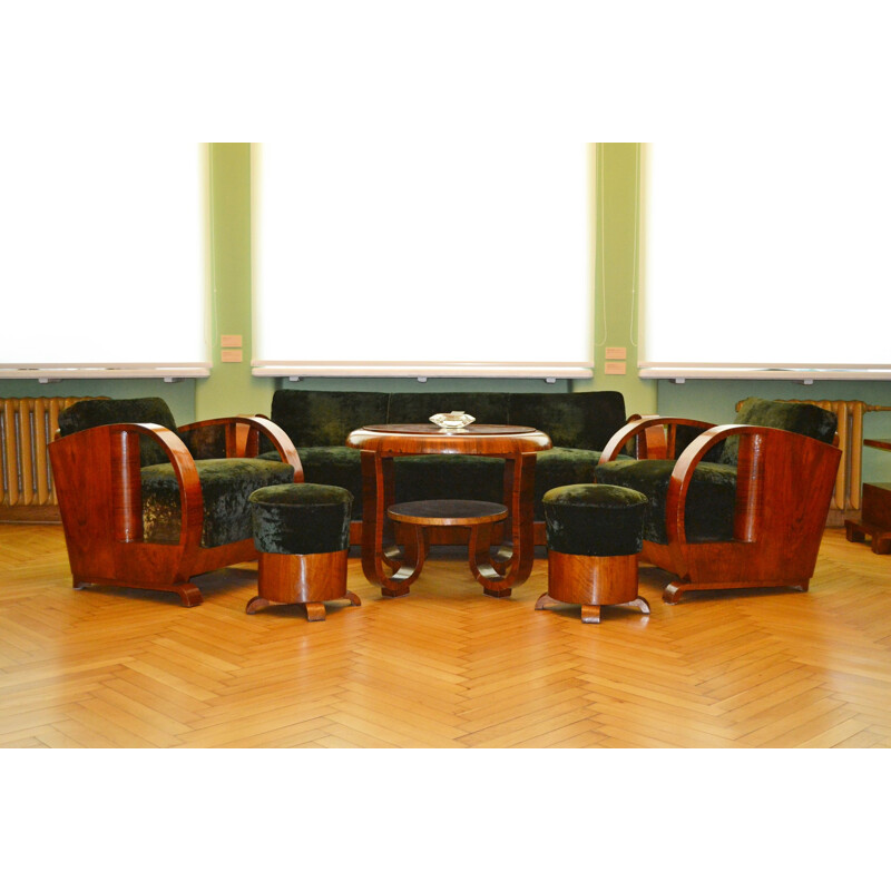 Vintage Art Deco Living Room Set, 1920s