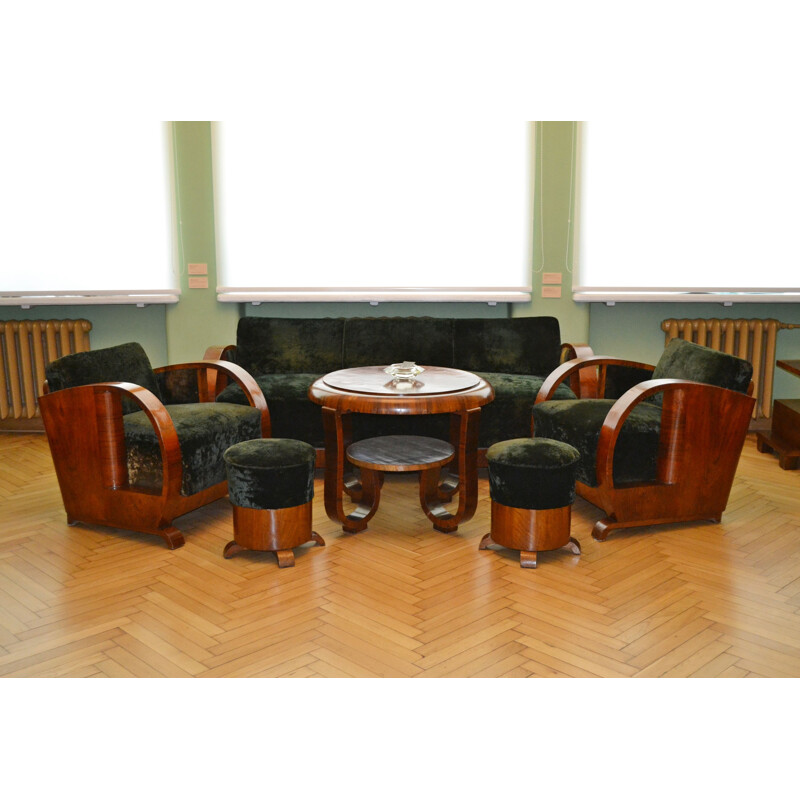 Vintage Art Deco Living Room Set, 1920s