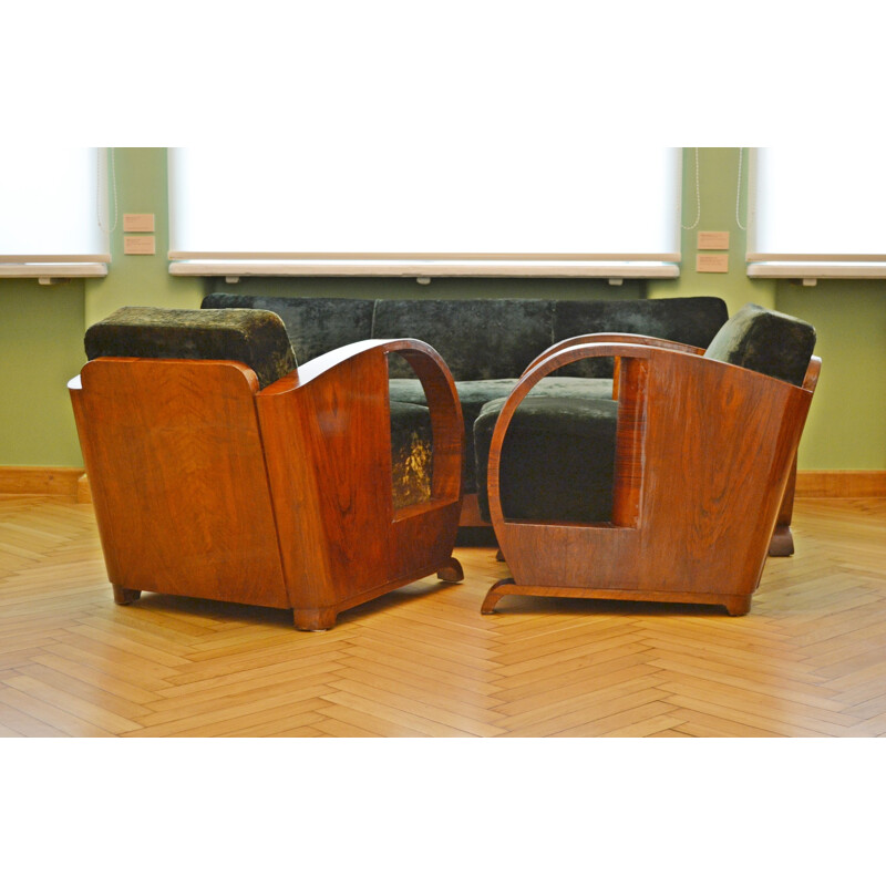 Vintage Art Deco Living Room Set, 1920s