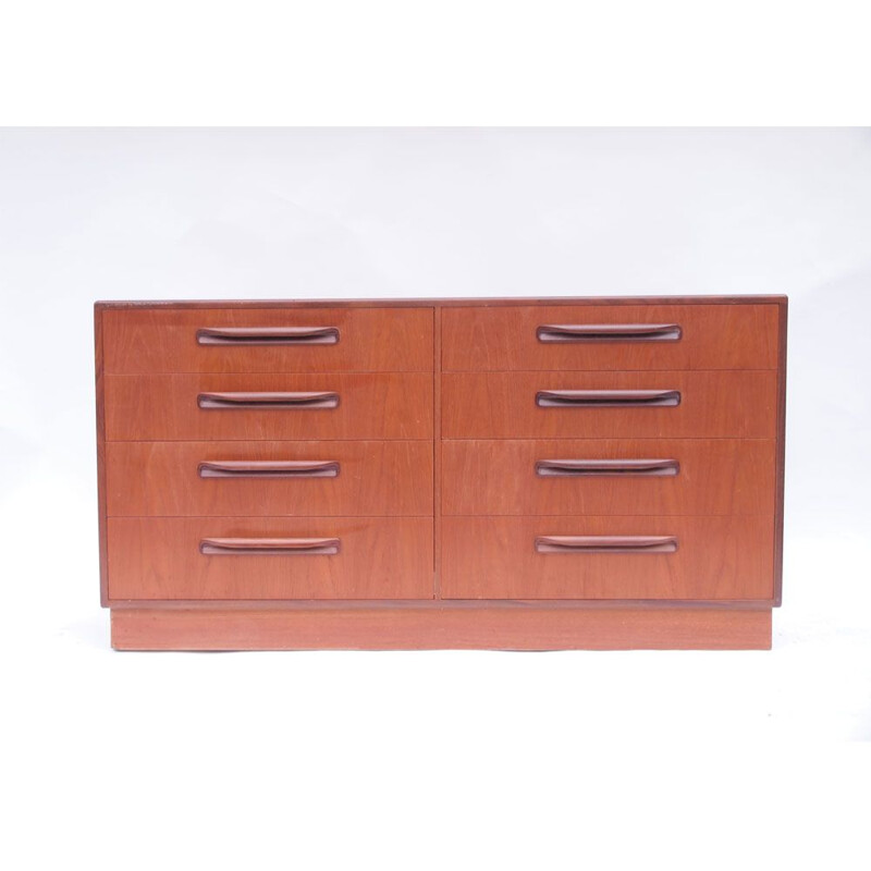Vintage Scandinavian chest of drawers by Gplan with 8 drawers